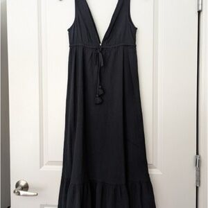 NWT J Crew Sleeveless Double V-Neck Maxi Dress with Tie Detail